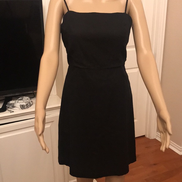 Gianni Bini Eleanor Black Square Neck Sleeveless Mini Dress Size M - Picture 4 of 8